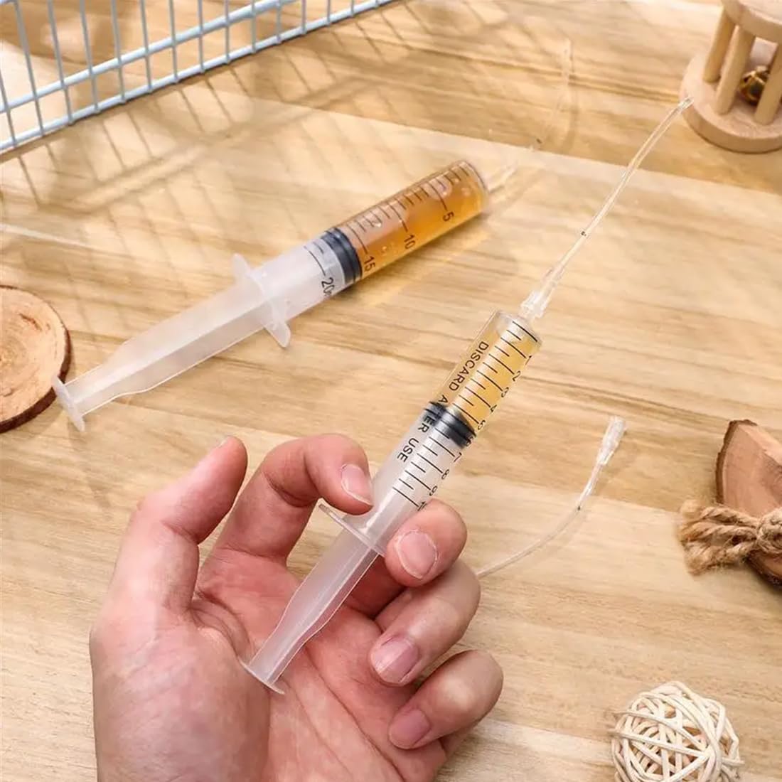 10 Pz Alimentatore Pappagalli Trasparente Uccelli Alimentazione Tubi Veloce Alimentazione Tubo Siringa per Bambino Pet Uccelli