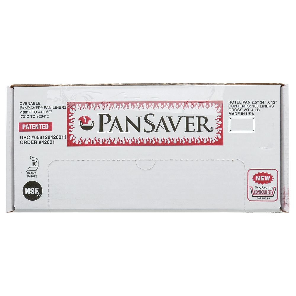 PanSaver Monolyn Full Size Clear Plastic Steam Table Pan Liner - 2 1/2"-6"D by HUBERT – Plastic, Clear, Pack of 100, Model 658128420011