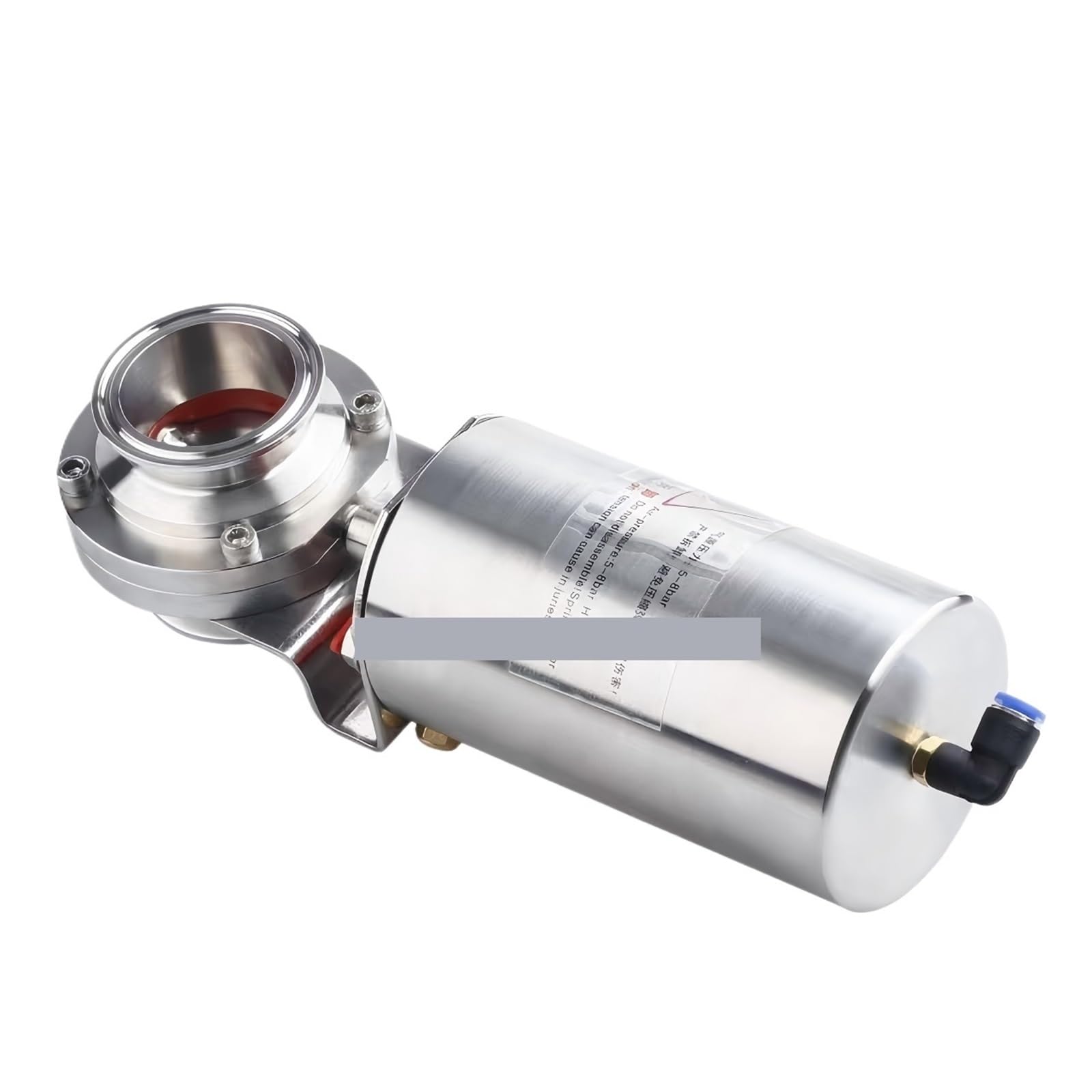 Zlgygleo 38Mm X Ferrule50.5mm 1Pcs Pneumatic Butterfly Valve 304 Stainless Steel Quickinstall Dust Tri Clamp Od 50.5/64Mm Actuator Single Acting(38Mm X Ferrule50.5mm)