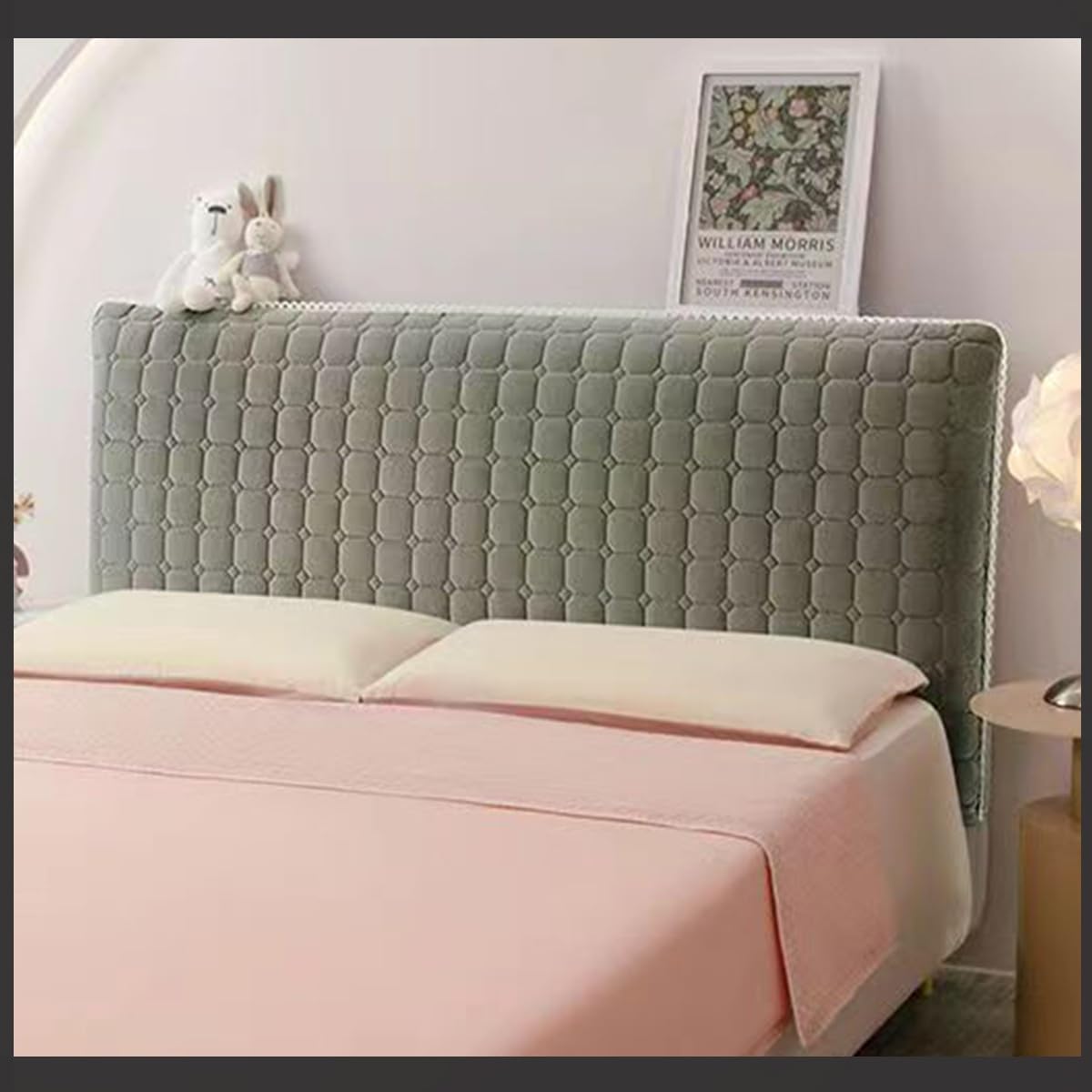 Headboards Covers Slipcover for Single/King/Double, Stretch Bed Headboard Covers, All-Inclusive Headboard Protector Backrest Cover Bed Head Cover, 150cm(59inch), Dark Gray