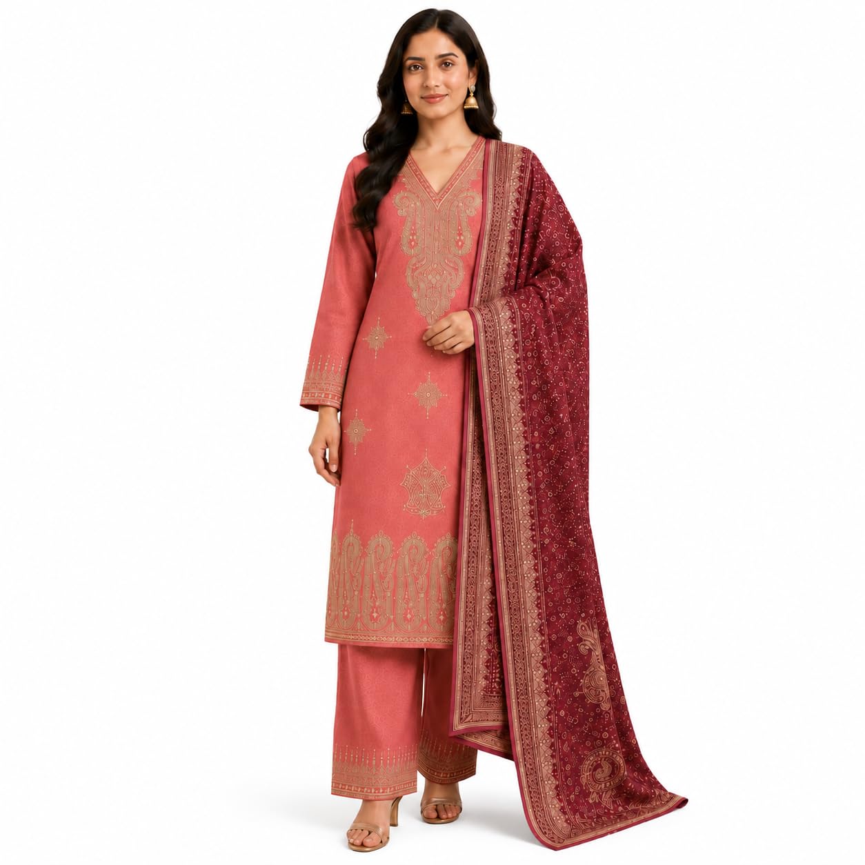 Women’s Premium Viscose Printed Straight Kurta | 3/4 Sleeve Ethnic Kurti for Casual, Office, College & unstiched fabric-picture-14