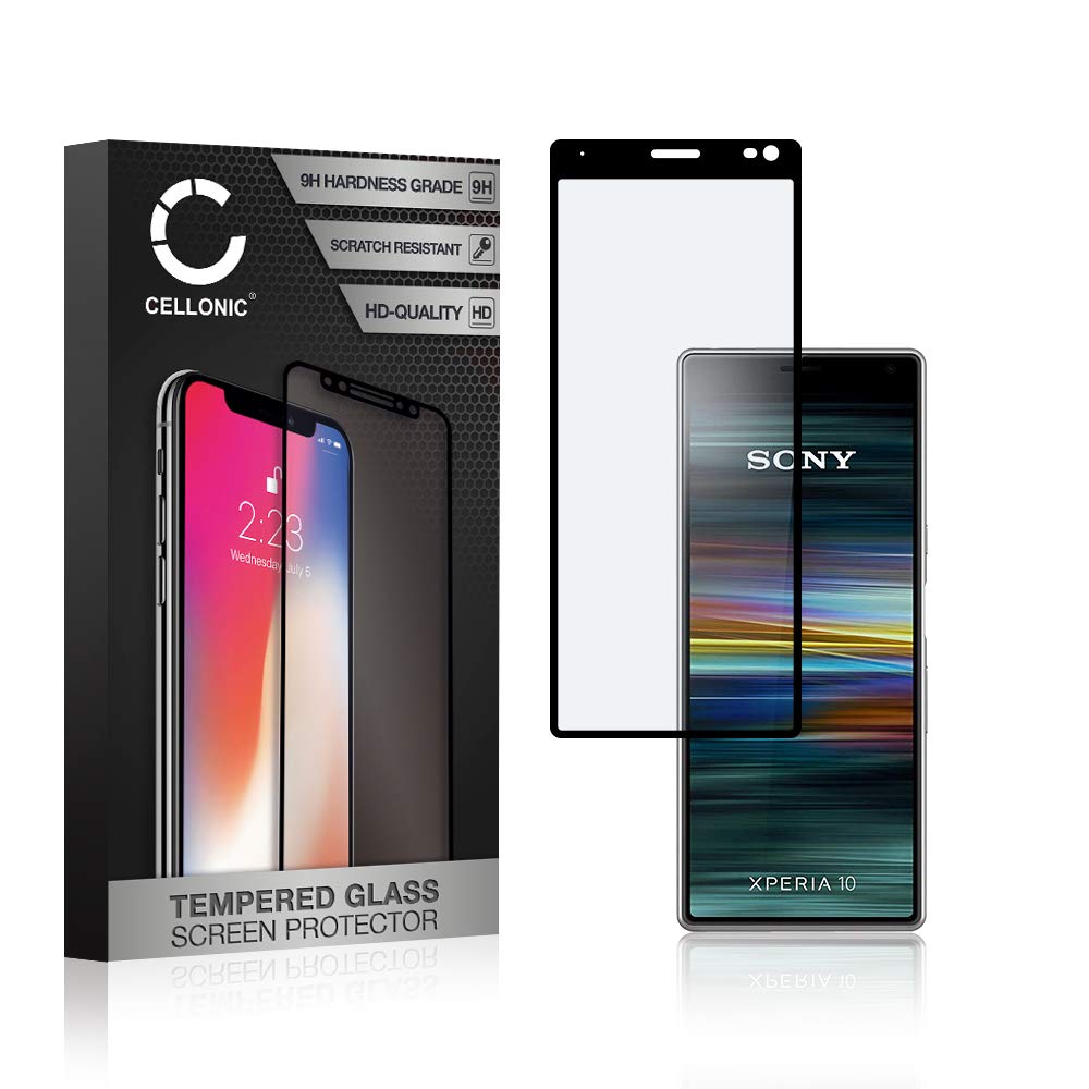 CELLONIC Vetro Temperato 9H Per Sony Xperia 10 Plus – 3D Full Cover, Trasparente, Kit Con Panno E Salvietta