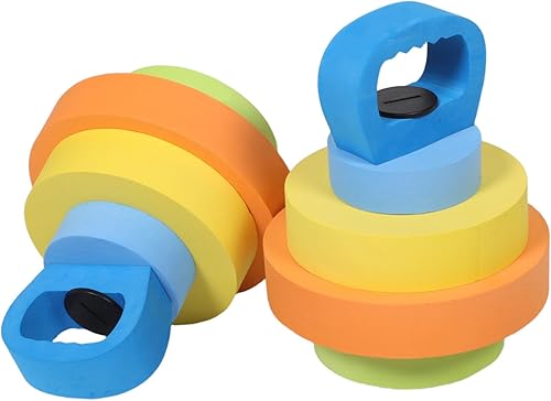 1 par de mancuernas de agua ajustables de Eva para gimnasia ligera flotante para natación, preescolar, ejercicios de brazo, mancuernas para