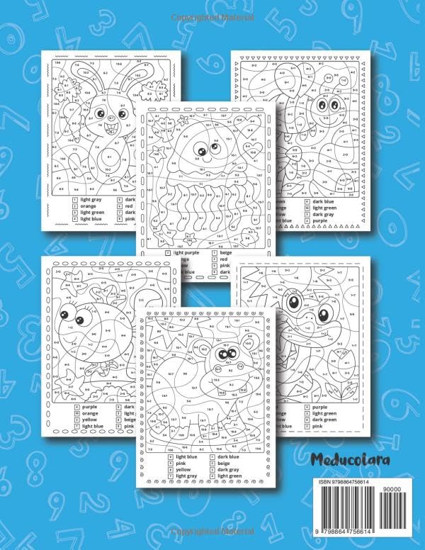 Color by Number Addition and subtraction to 10: Math Coloring Book - Image 2