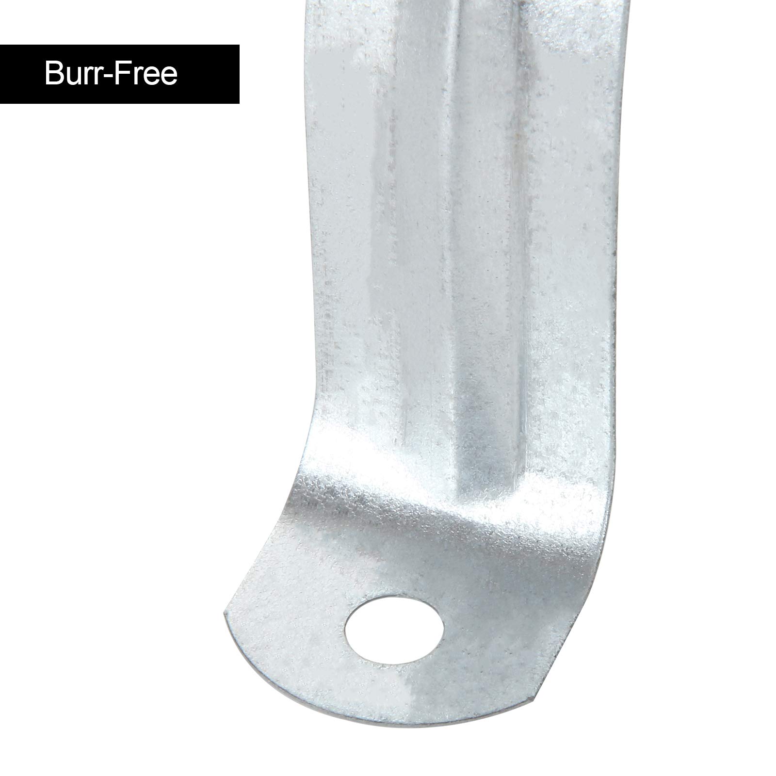 100PCS 1 Inch & 2 Inch U Bracket Pipe Strap with 2 holes, 1 Inch 2 Inch Metal Rigid Pipe Clamps