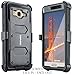 COVRWARE Aegis Series Compatible with Galaxy J3 (2016)/ J3 V/Sky/Sol/ j36/ j36V/Amp Prime/Express Prime Full-Body Holster Armor Case with Built-in Screen Protector, Belt-Clip, Kickstand, Black