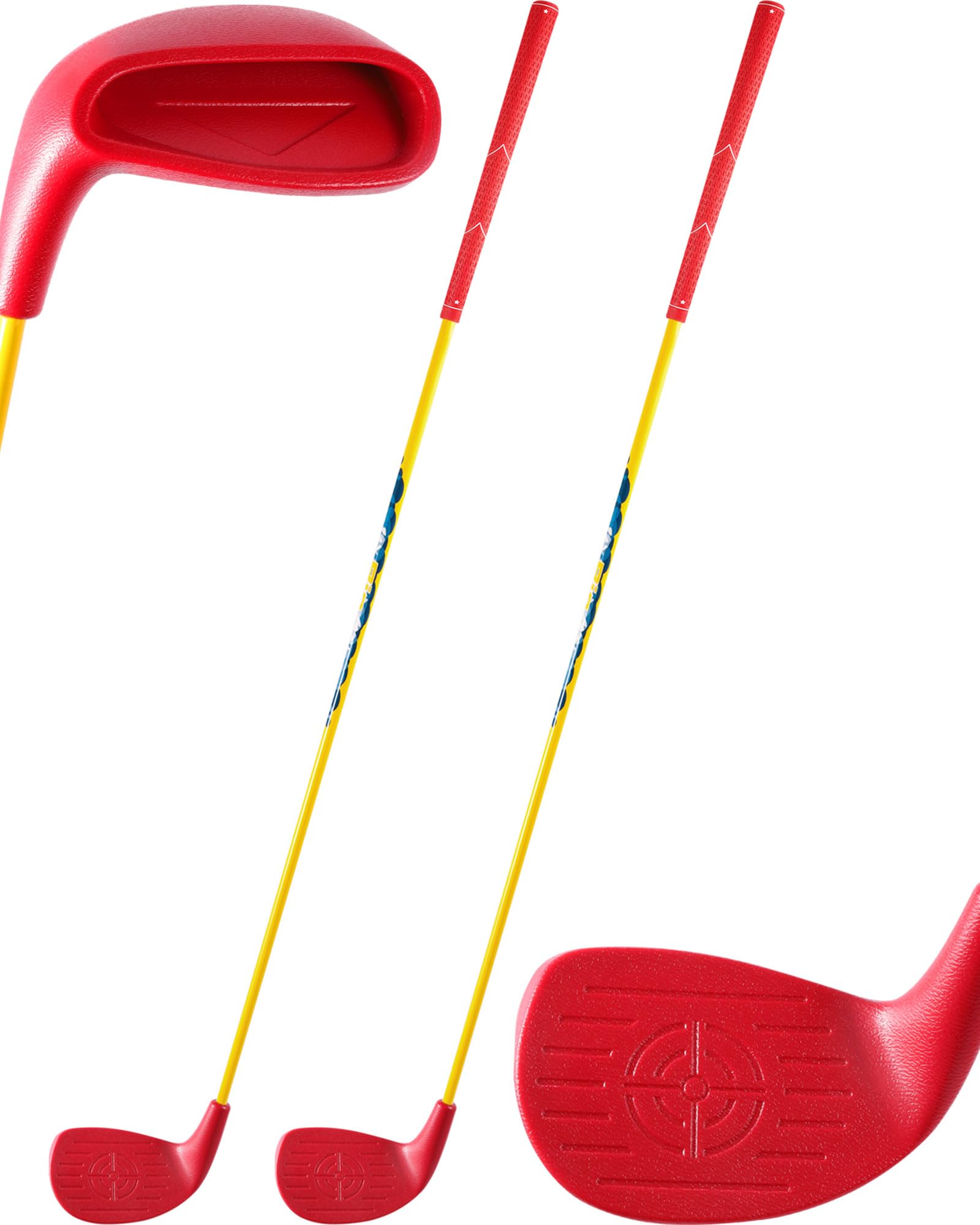 HOTWIND 2 Pack Backyard Golf Game Clubs with 5”x 3.5” Oversize Heads and 36” Lightweight Carbon Shaft for Adults Play Outdoor Golf Yard Game in Grass Parks and Yards Hit Plastic and Foam Balls