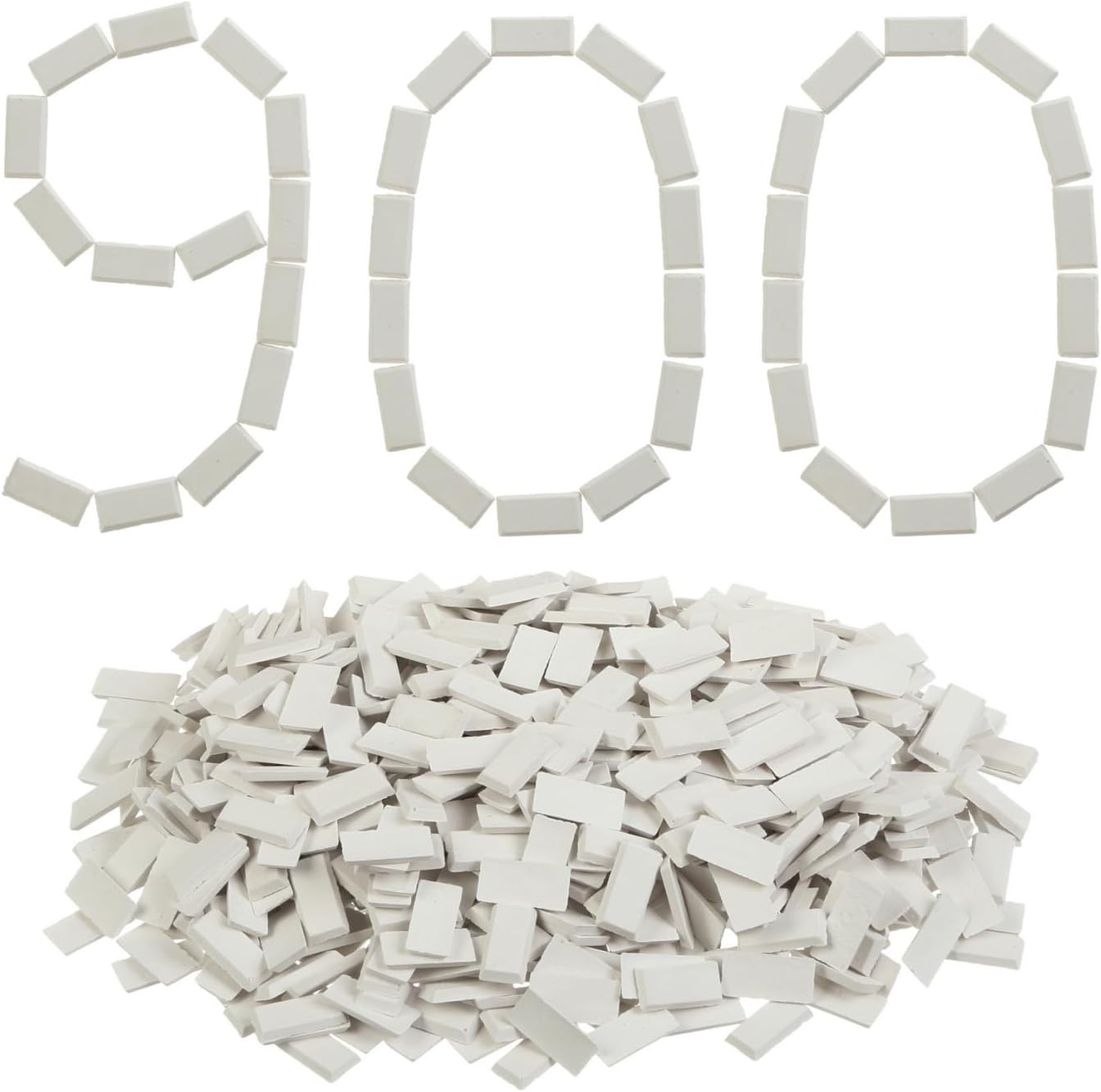 900 pcs Miniature Subway Tiles, Mini Bricks for Crafts, Tiny Bricks for Landscaping, 1/12 Scale Dollhouse Accessories