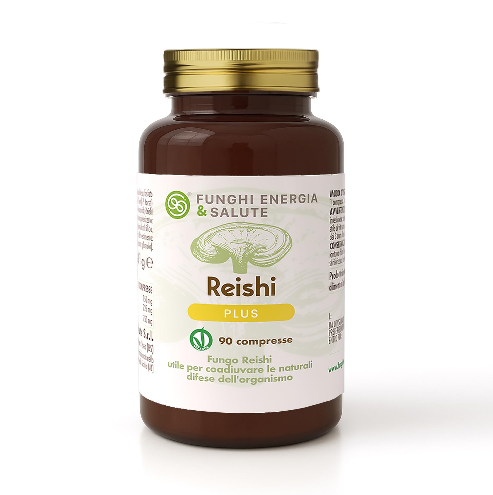 Reishi Plus, Integratore Alimentare con Reishi (Ganoderma Lucidum), 90 Compresse. Sostiene Difese Immunitarie, Circolazione, Equilibrio Ormonale e Pelle, Antiossidante