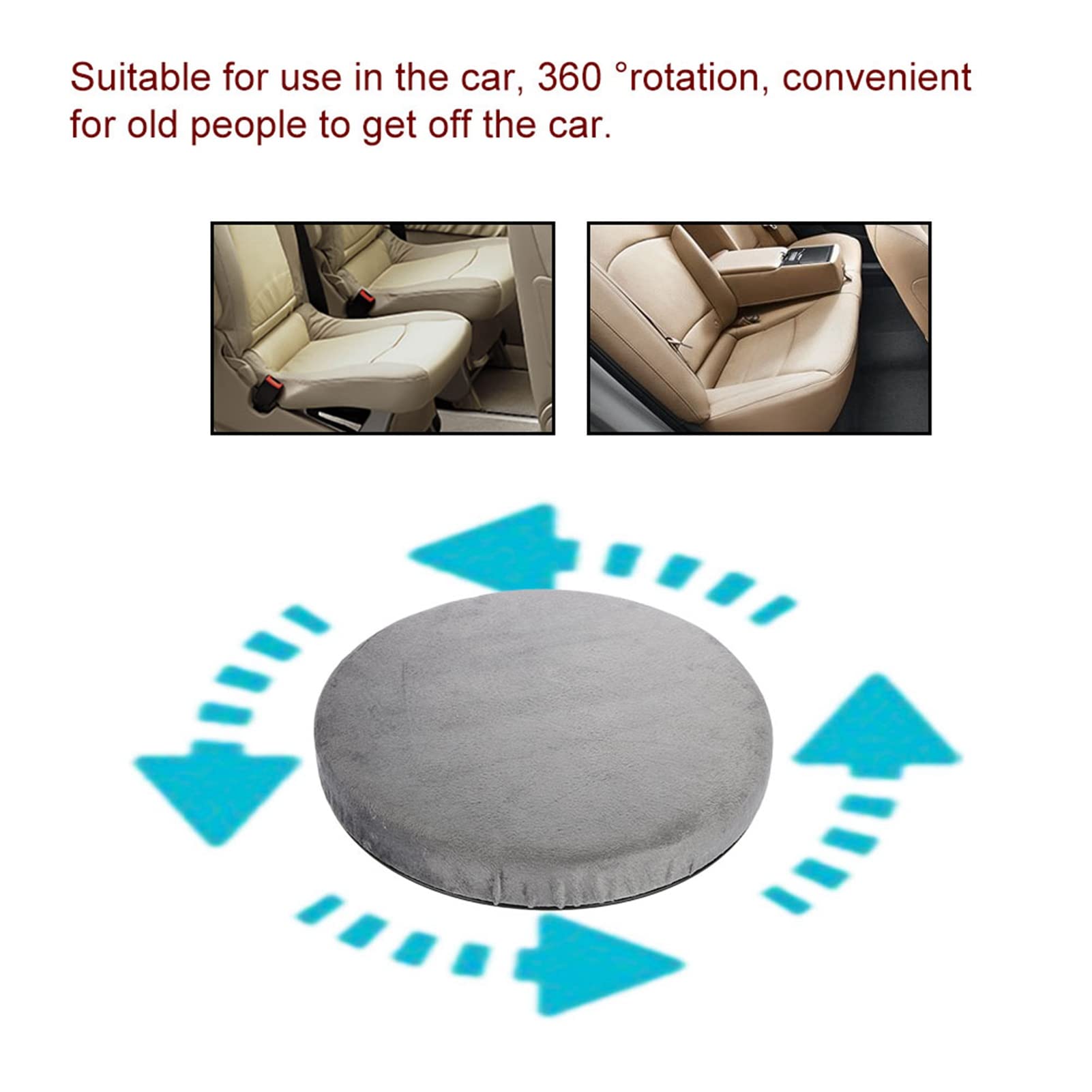 Cuscino girevole per sedile auto, cuscino girevole per sedia, comodo, antiscivolo, per uso domestico e ufficio
