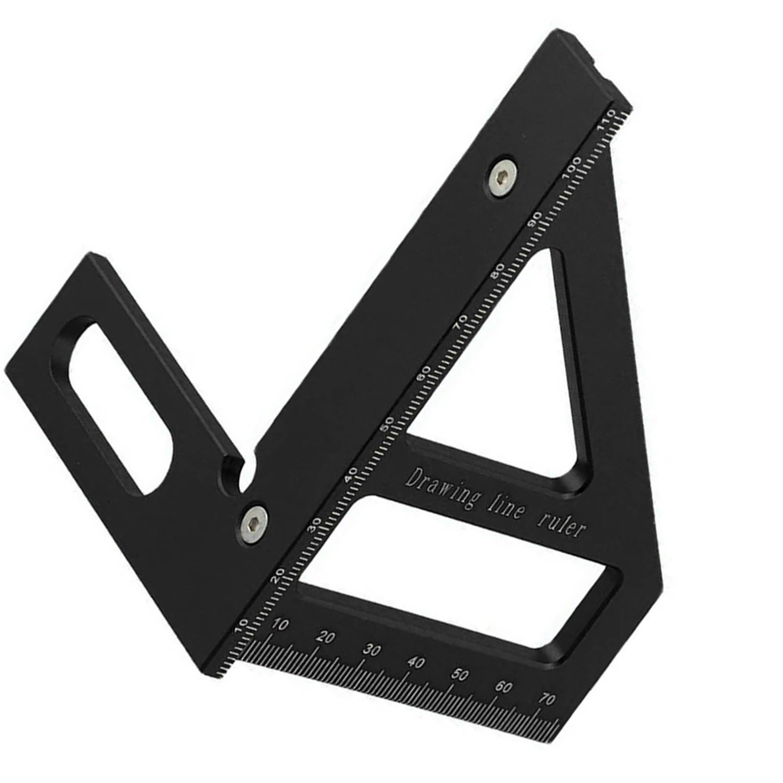 Transportador de ángulos, escuadra de Carpintero, escuadra de carpintería, escuadra de inglete de Aluminio, triángulo de trazado múltiple de 45/90 Grados para medición.