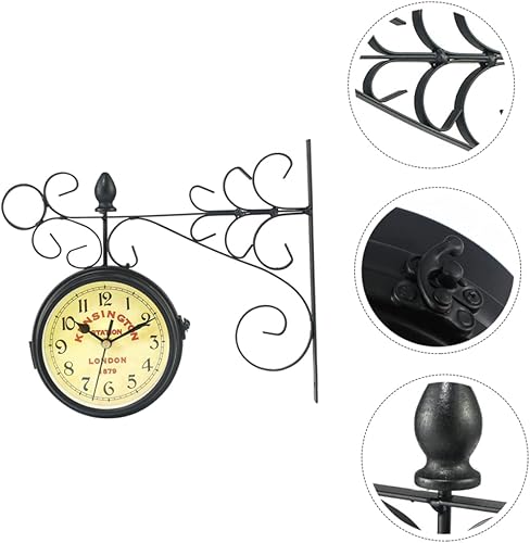 Miniatura 3 de Cabilock Reloj de pared decorativo grande de péndulo rústico para sala de estar, decoración del hogar, oficina, dormitorio