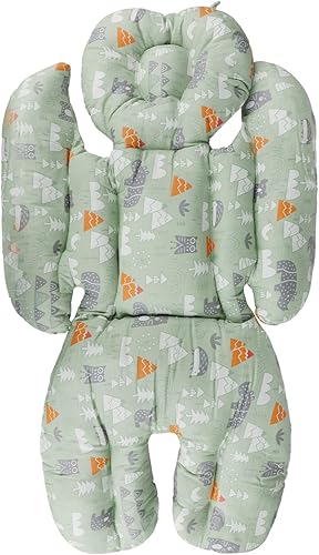 Tapete grueso acolchado para cochecito de bebé, universal, suave, transpirable, malla de aire 3D, de algodón, para asiento de bebé, para silla de