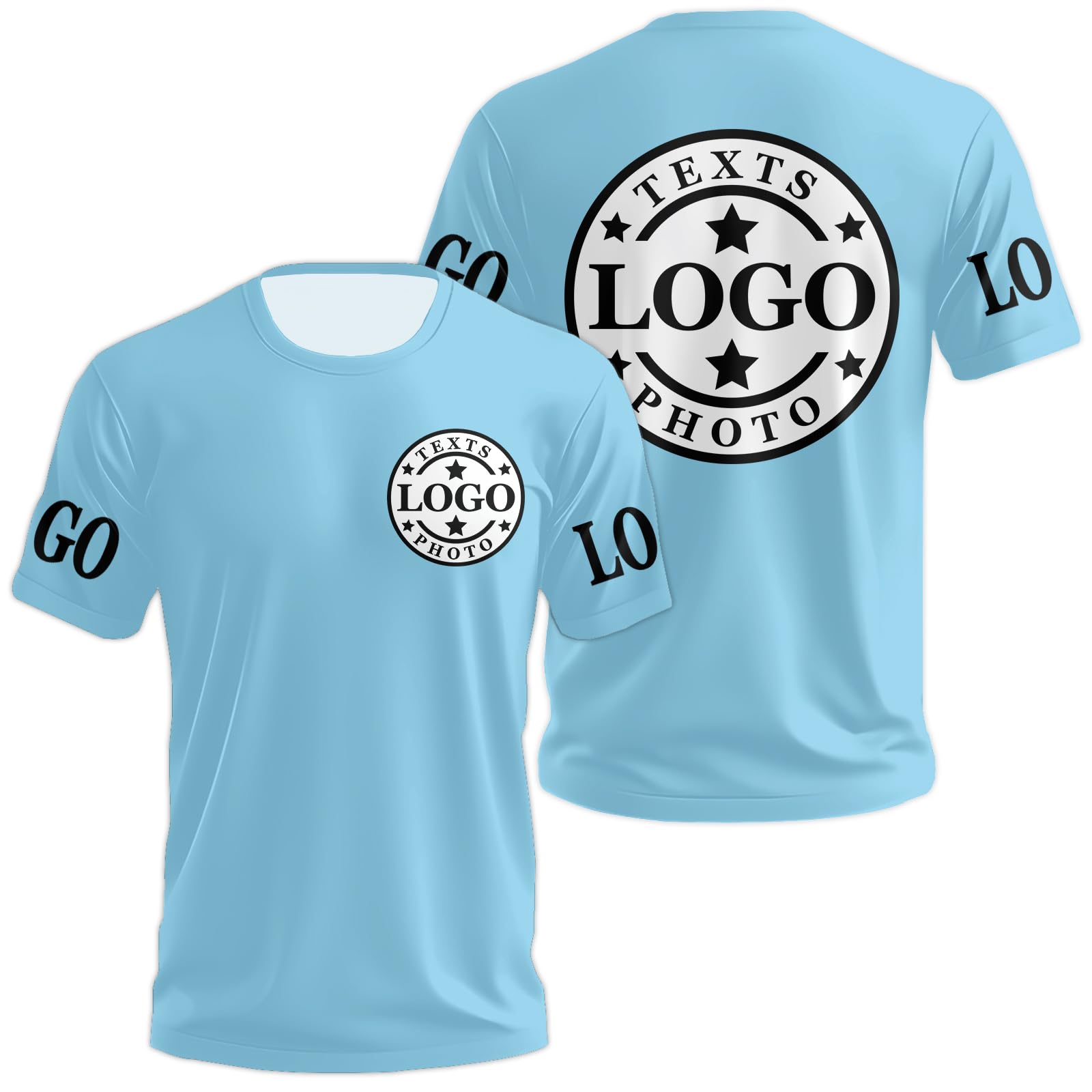 Custom T Shirts for Men Custom Tshirts Unisex Add Text Logo Photo Personalized Tshirts Customized T Shirts Front Back