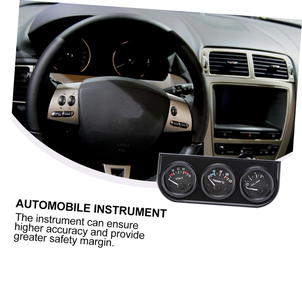 Car Oil Temperature Gauge Water Temperature Gauge Oil Pressure Gauge Triple Gauge Kit for Accurate Readings Vehicles