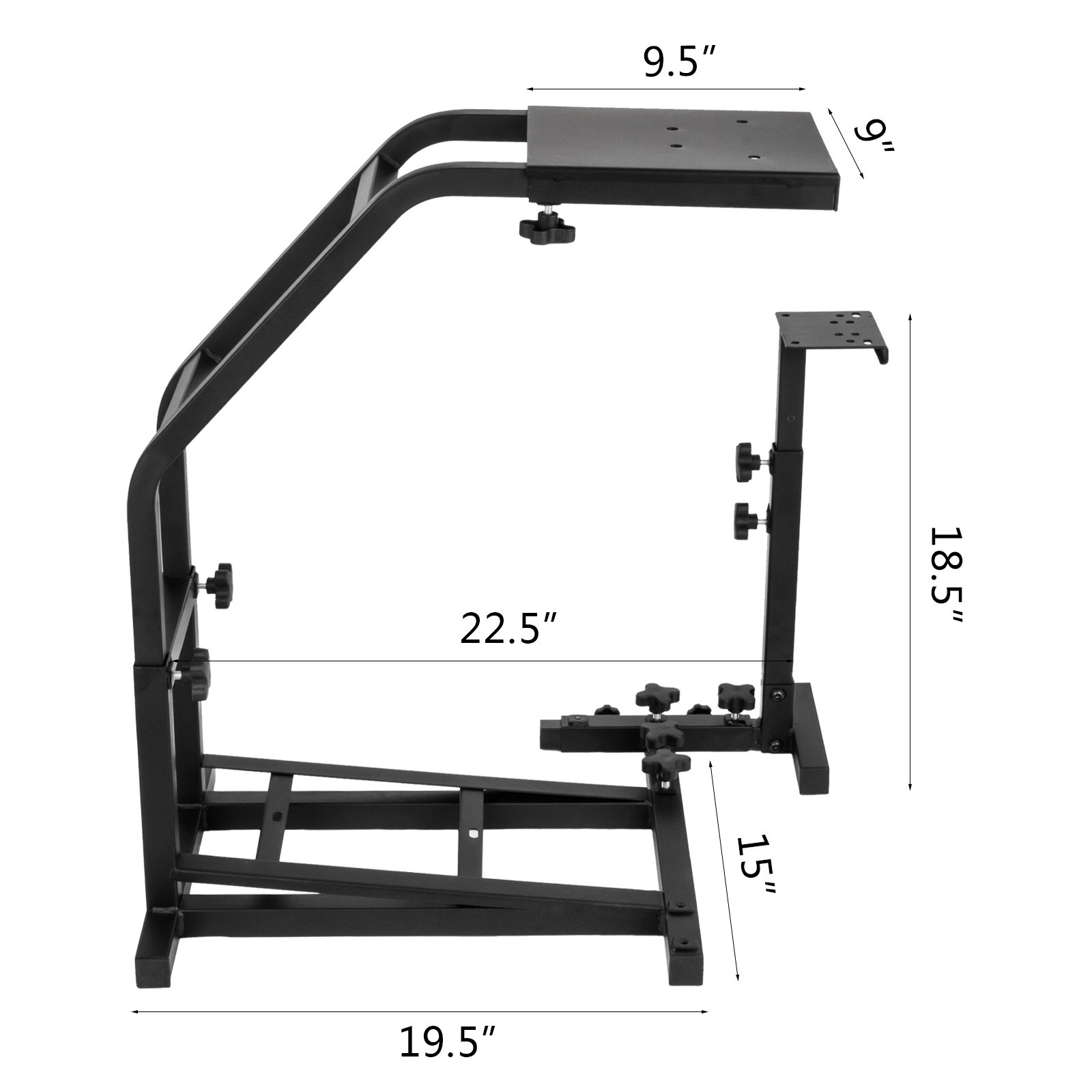 VEVOR Stojak na kierownicę symulatora wyścigów dla Logitech G29, G27 i G25 Racing Wheel Pro Stand Racing Wheel Stand z V2 Wsparcie Game Support koła i pedały nie są wliczone w cenę czarny