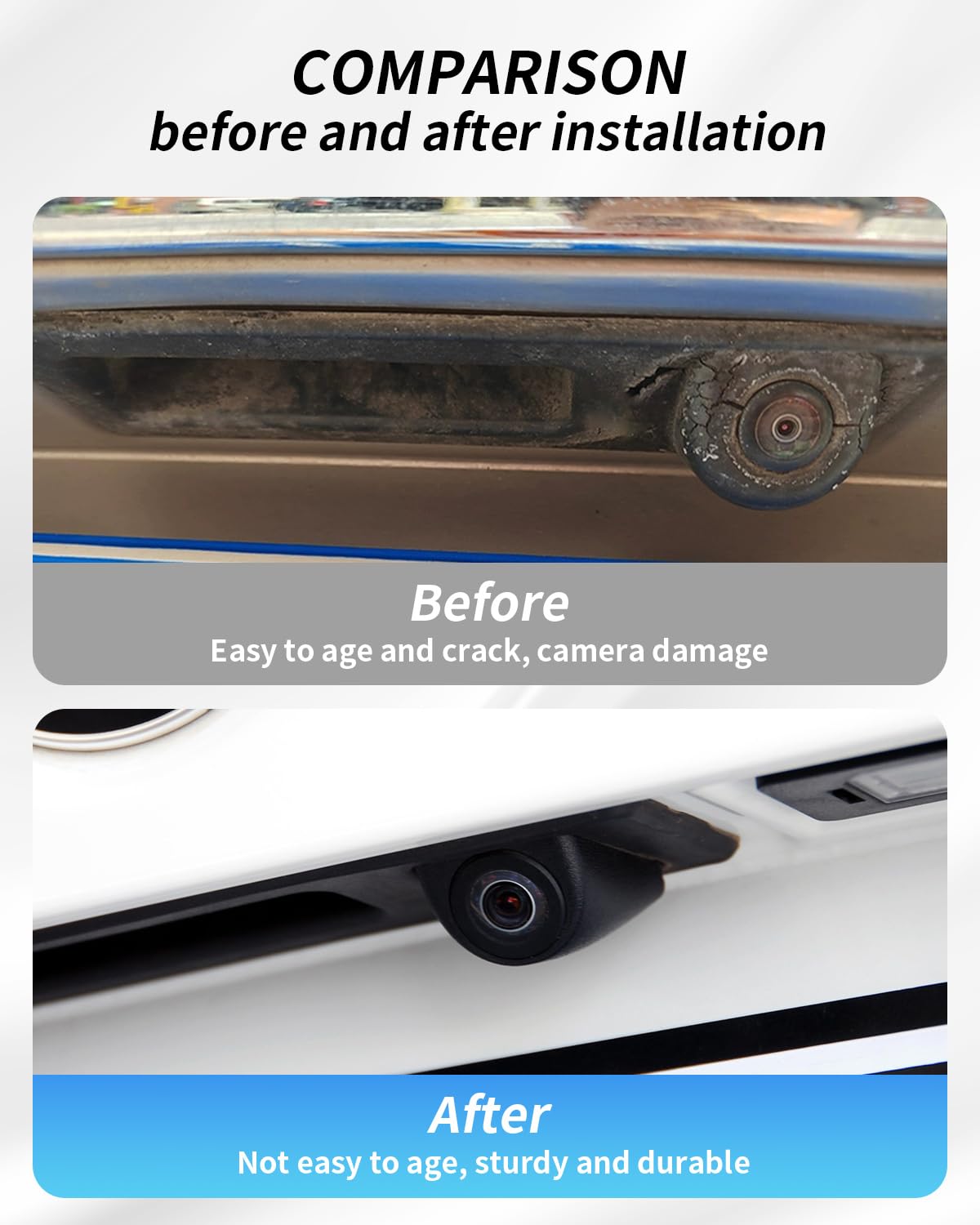 Maniglia del bagagliaio dell'interruttore della porta posteriore con fotocamera per BMW 2 3 4 5 X3 M3 M4 Serie F10 F30 F25 F22 F15 F32 F36, Nero