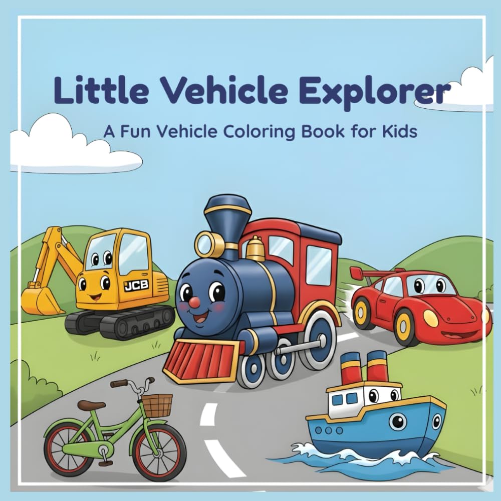 Little Vehicle Explorer: A Fun Vehicle Coloring Book for Kids