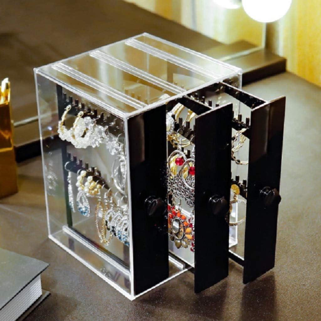 Earring Display Rack Storage Box Storage Box Transparent Jewelry Storage Box, Drawer Storage Rack Necklace Jewelry Display Cabinet