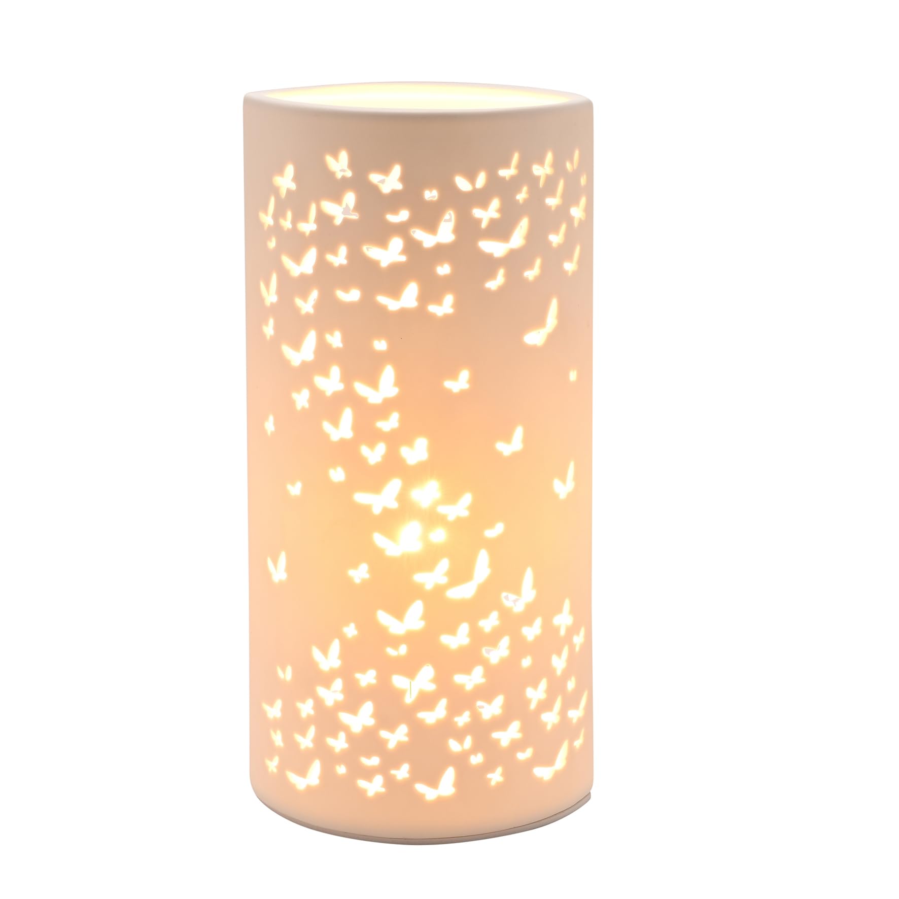 Hestia Tall Butterfly Tube Ceramic Table Lamp