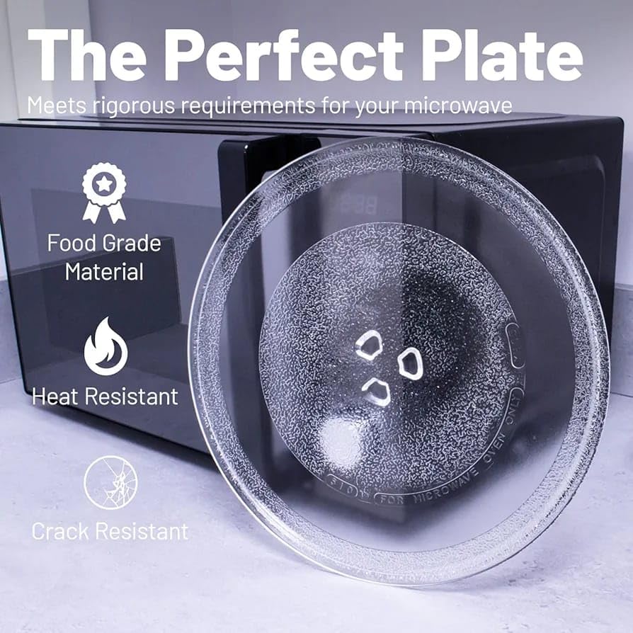 Image of Glass Microwave Plate Compatible with IFB 20SC2, 24.13 cm Round Turntable Replacement, 20L Capacity(NOT for Samsung Microwave)