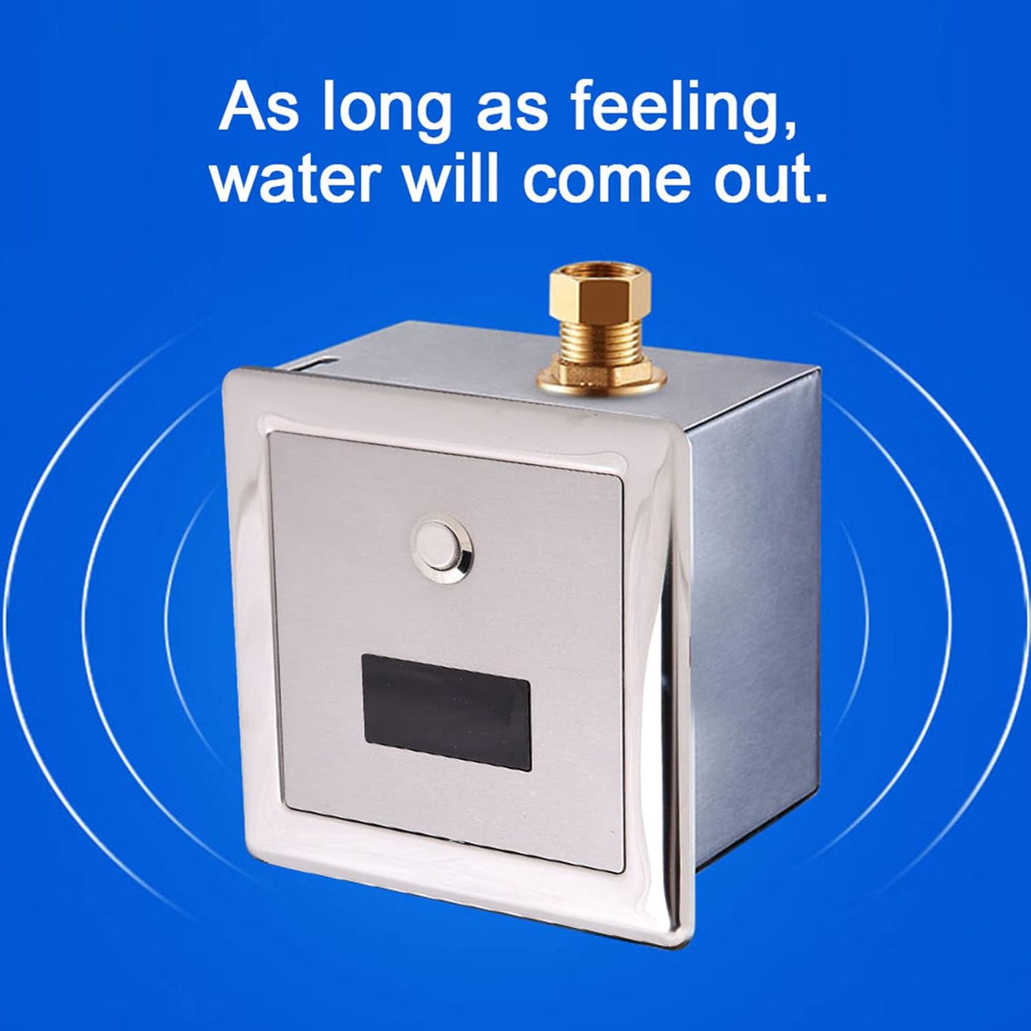 AYNEFY Automatic Sensor Toilet Urinal Flush Valve, Wall Mounted Bathroom Faucet Tap with Motion Detection Valve
