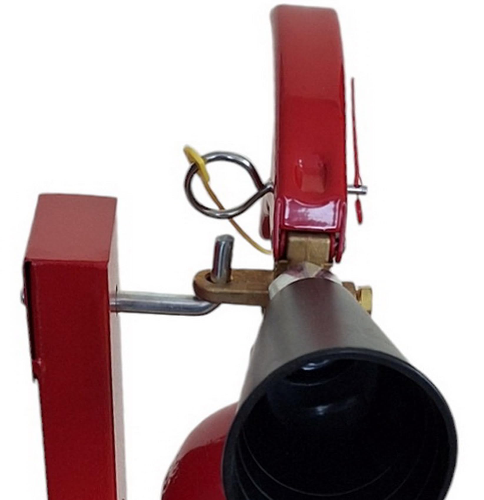 FERRETELIX® Supporto a pedale estintore 6 kg ABC e 2 kg CO2 compatibile con i due tipi di attacco a parete