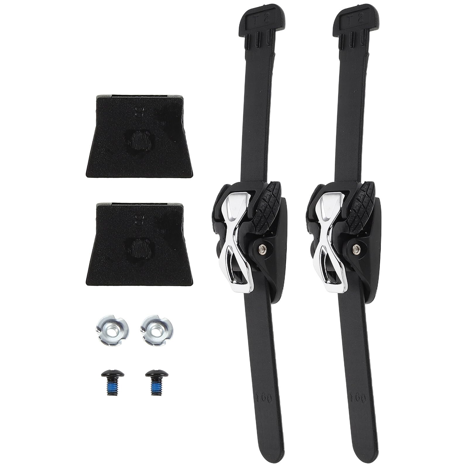 ORFOFE Correas de Hebilla Ajustables para Patines en Línea Juego de 2 Unidades con Cierre Microajustable Accesorios Aplicables con Tornillos para Patinaje Ciclismo de Montaña y Hockey