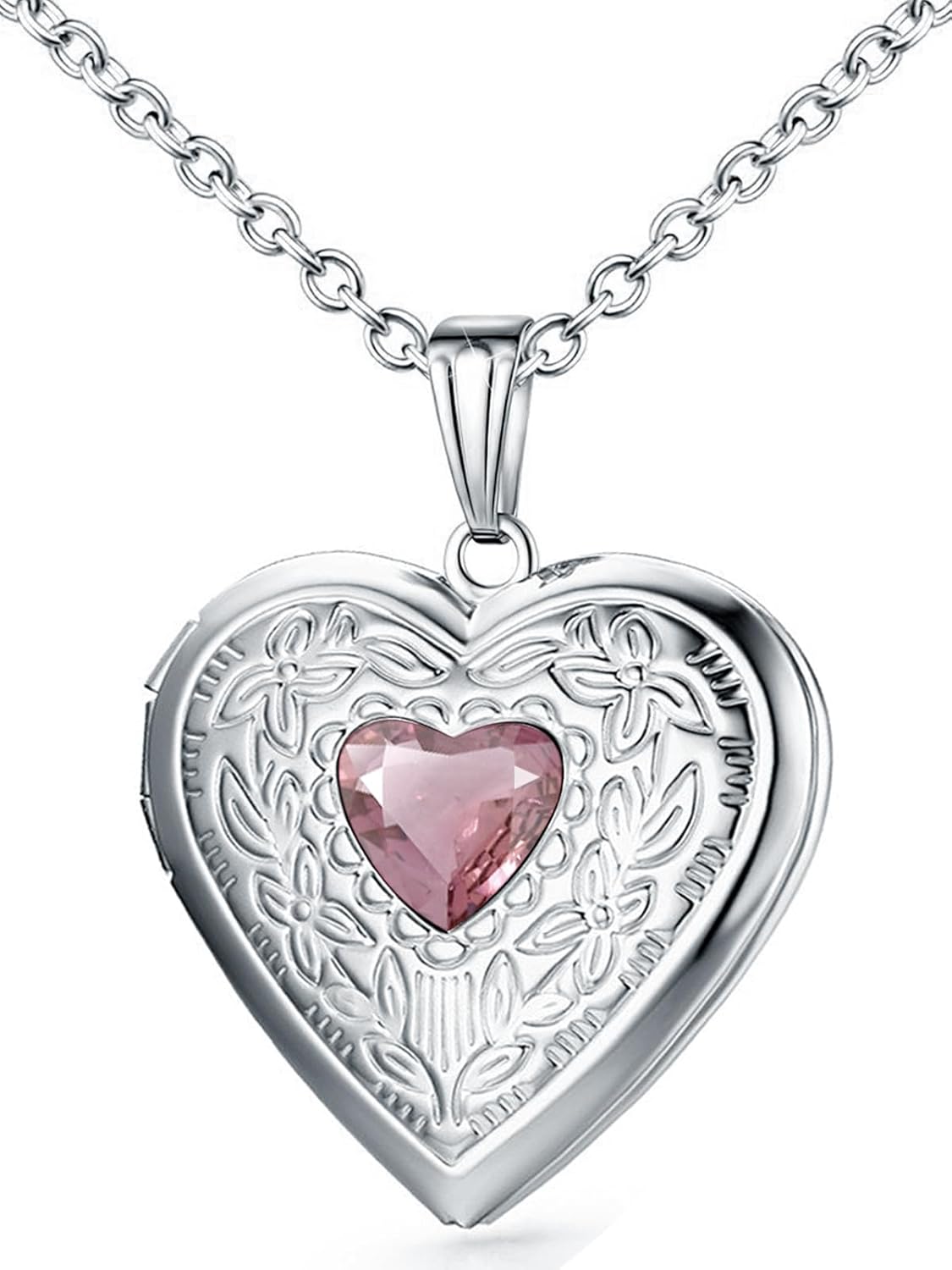 Locket Necklace That Holds Pictures Birthstone Lockets for Women Photo Locket