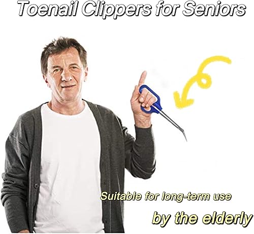 Miniatura 2 de Cortaúñas, tijeras de uñas de mango largo para personas mayores, cortaúñas gruesas de los pies encarnados, cortaúñas de 8 pulgadas, uñas gruesas