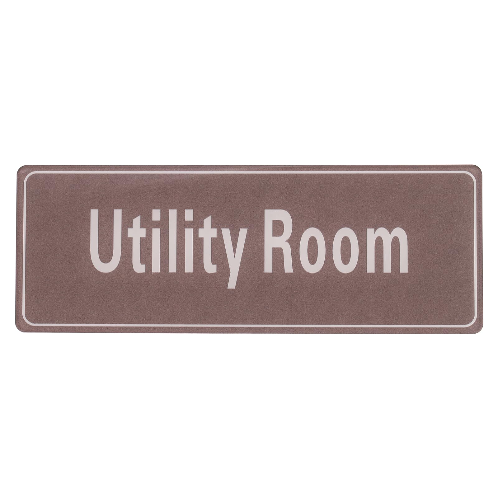 PATIKIL 9"x3" Utility Room Sign, 1Pcs Room Door Sign Self-Adhesive Door Sticker Acrylic Wall Signage Easy Installation for Indoor Outdoor Home Business, Light Brown with White Text