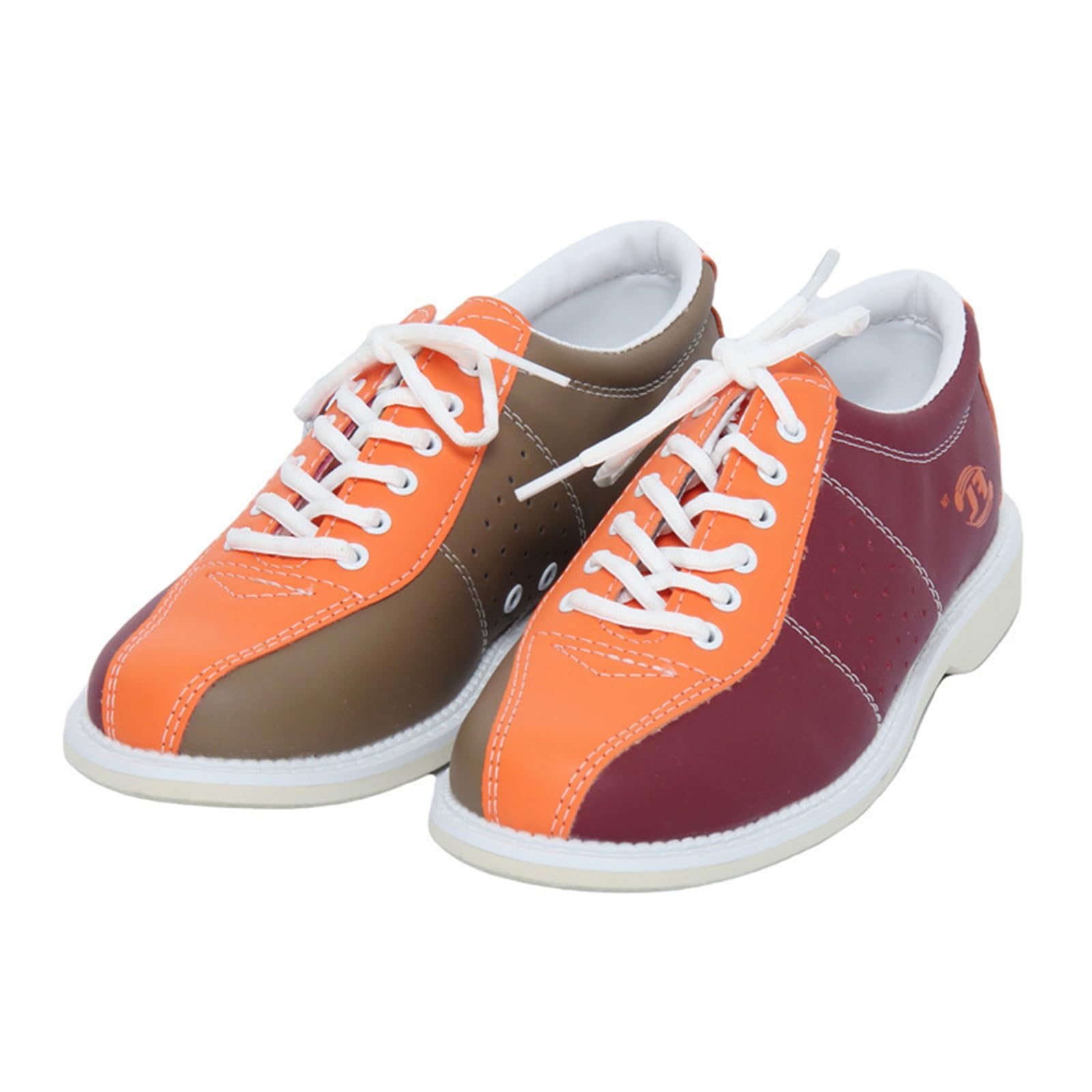 JiuQing Bowlingschuhe Herren Damen Wildleder Gleitsohle Anfänger Bowling Trainingsschuhe Leichte Schnürschuhe
