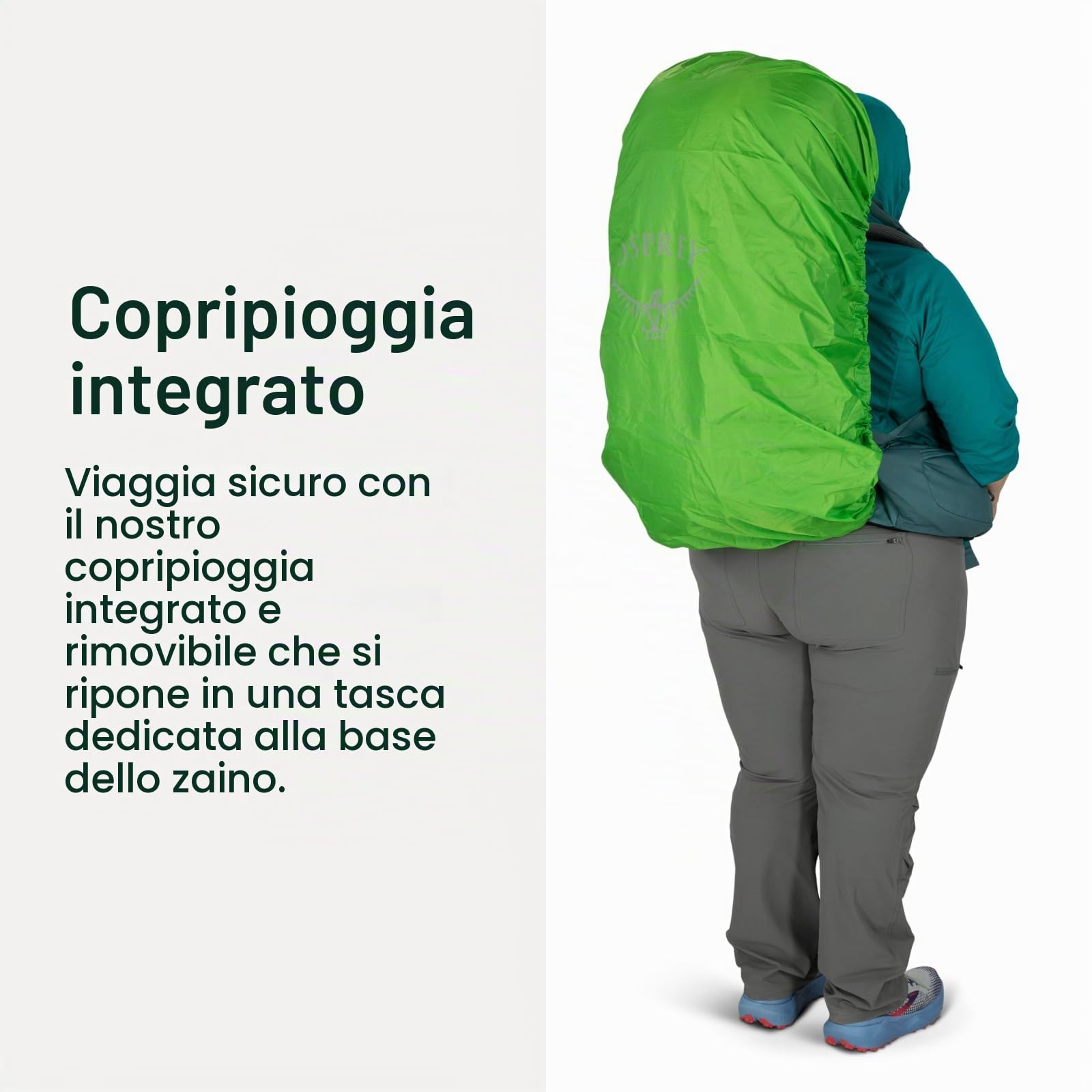 Osprey Renn Zaino da trekking donna, 50L, Pediment Grey/Linen Tan