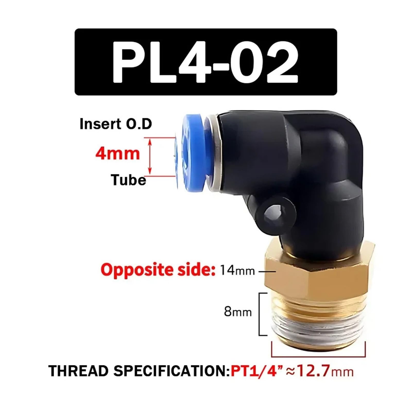 20/50/100 szt. Złącze powietrza pneumatycznego 4 mm 6 8 10 12 mm gwint 1/8 1/4 "3/8" 1/2 "tchawica łokieć złączki pneumatyczne szybkozłącze rurowe