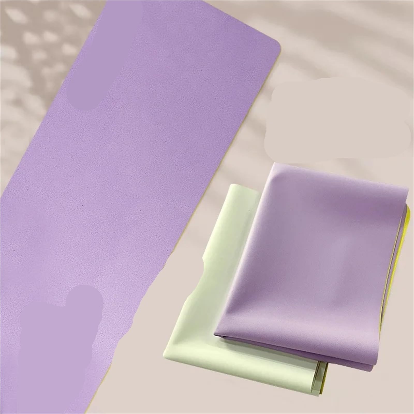 Esterilla de yoga de 1,5 mm, plegable, portátil, antideslizante, para viajes, yoga, pilates, estiramiento, gimnasia, gimnasio y campamentos