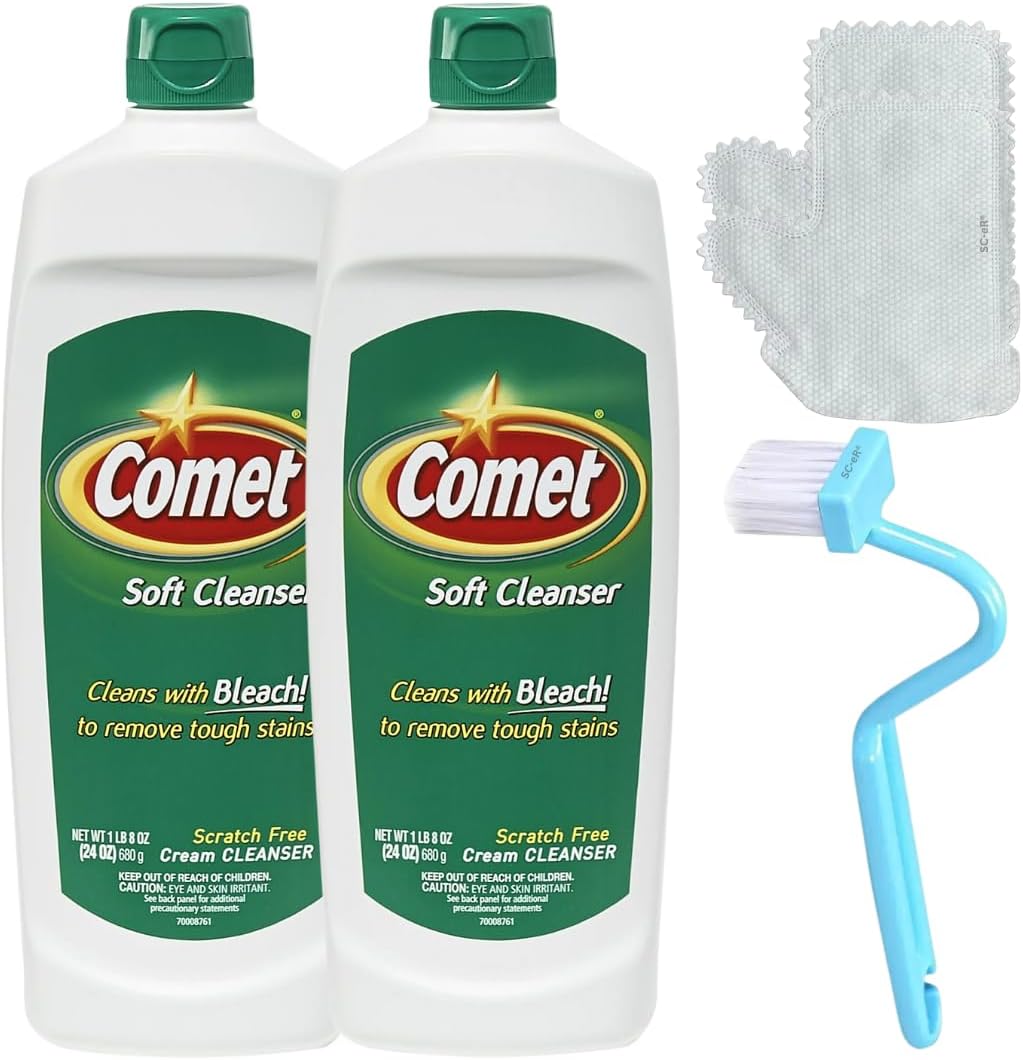 Comet Lemon Fresh with Bleach Cleaner, 21oz (4 Pieces
