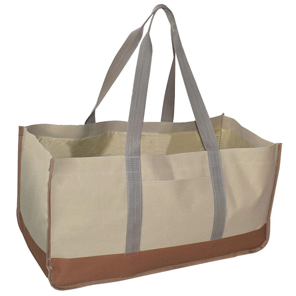 Large Capacity Portable Log Carrier Holder Firewood Holder, Durable Firewood Bag, Wood Carrying Wood Carrying Bag Firewood Beach for Fireplace(Kaka color matching)