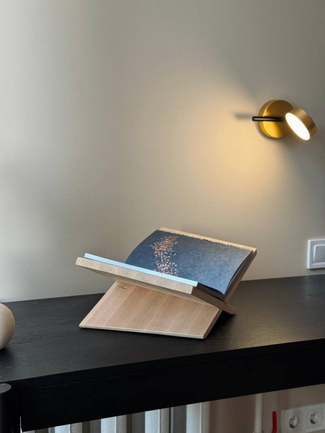Leggio aperto per libri in legno, personalizzabile, supporto per libri di cucina, decorazione eclettica per la casa, idea regalo per gli amanti dei libri, regalo per la festa della mamma