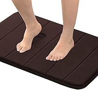 Vista 18 de Flamingo P Tapete de baño de espuma viscoelástica, antideslizante, de secado rápido, lavable a máquina, tapete de baño grueso para suelo de baño