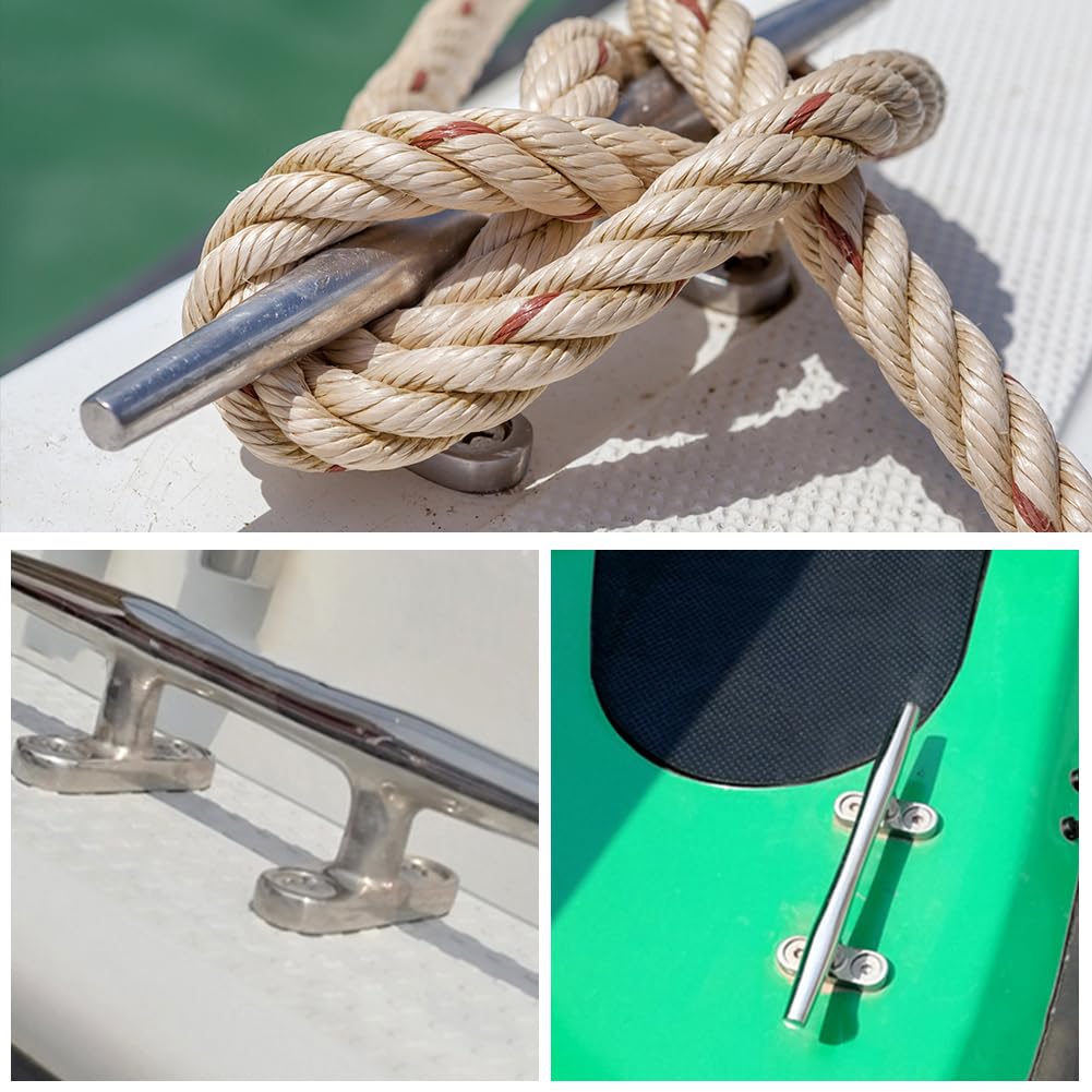 Bootsklampe, Klampe Edelstahl, Festmacherklampe, Boat Cleat, Belegklampe, Anlegeklampen für Boote, Marine Klampe, Anlegeklampen Kajak, Boot Dock Klampe, für Boote, Yachten, Docks, Fahnenmasten