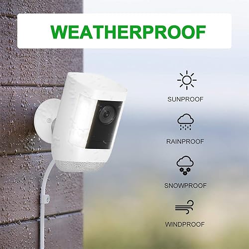 Miniatura 7 de Paquete de 2 adaptadores de corriente de 26 pies y cable para cámara Ring, batería Ring Stick Up Cam, Ring Spotlight Cam BatteryProPlus, EufyCam,