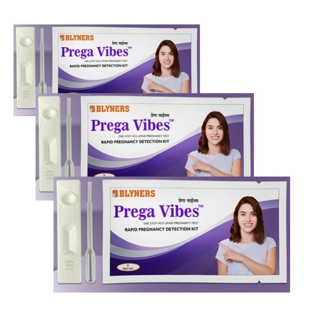 Prega Vibes Rapid One Step Urine Pregnancy Detection Kit, Pack of 3-image-7