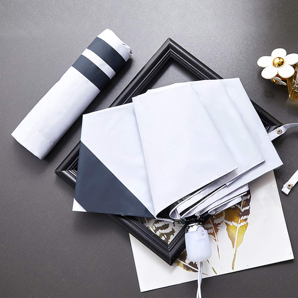 Completamente Automatico Ombra Ombrello Femminile Pieghevole Pioggia E Sole A Duplice Uso Stripes Piccolo Dolce Ultra-Light Mini Ombrellone con Impugnatura Ergonomica
