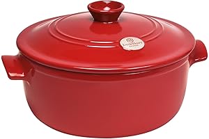 Emile Henry Flame Round Stewpot Dutch Oven- Burgundy