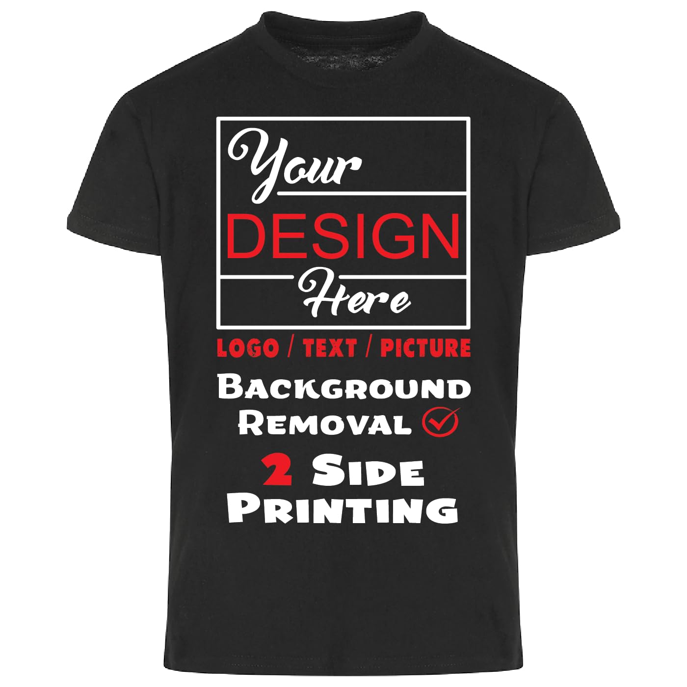 Custom Youth T-Shirts for Boys and Girls | Personalized Image and Text for Kids | Digital Printing