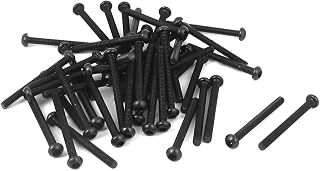 uxcell M2.5x25mm 10.9 Alloy Steel Button Head Hex Socket Cap Screw Bolt 50pcs