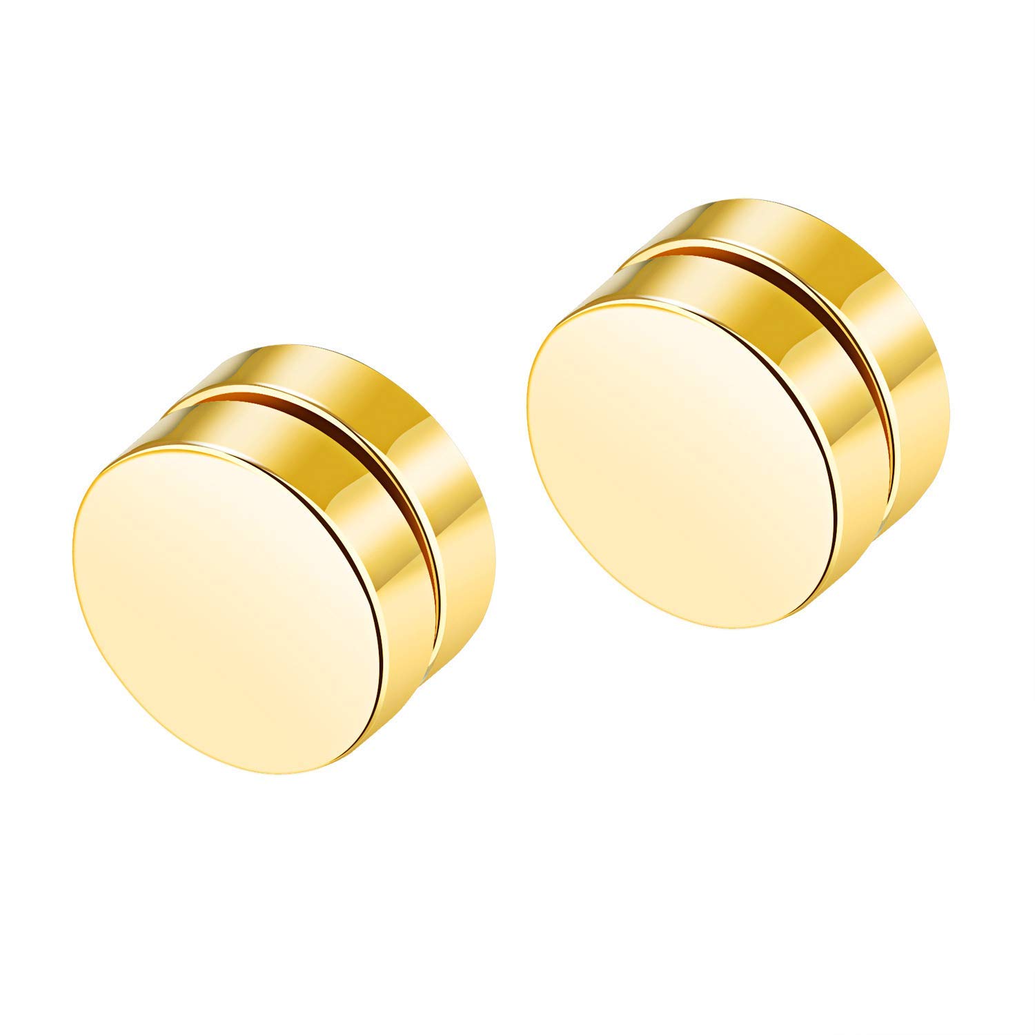 Hunky Dory 7mm Barbell 316L Magnetic Non-Piercing Stainless Steel Earring Studs For Men Women (1 Pair) (Gold) (B08VNJ66XV) Amazon Price History, Amazon Price Tracker