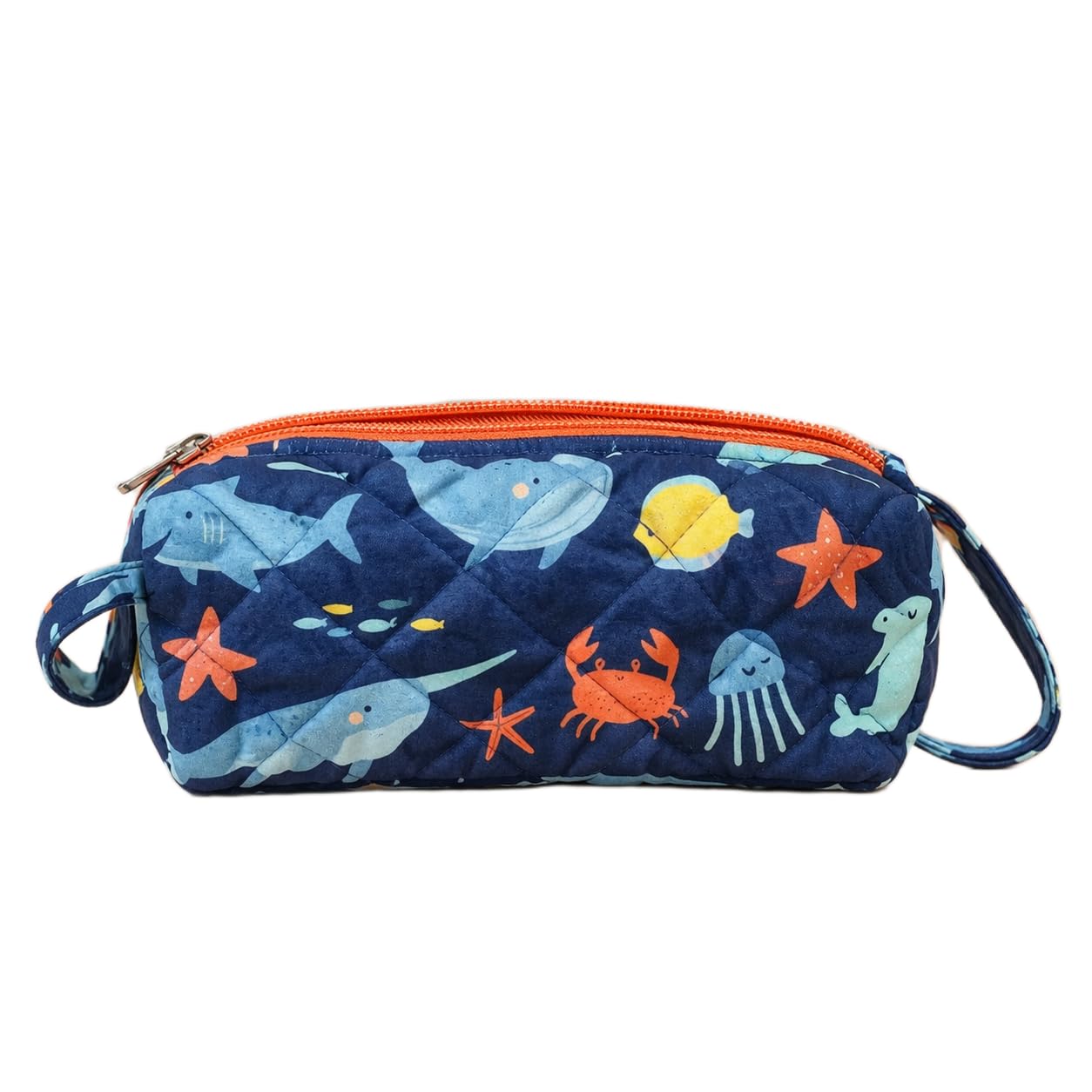 Playful Plunge Multipurpose Travel Organizer | All-in-One Compact Durable, Lightweight, Waterproof, Bag | Travel Friendly Pouch | Ideal for Stationary, Diaper, Medicines (Under The Sea Print)-picture-21