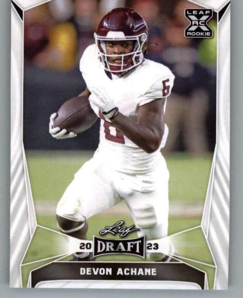2023 Leaf Draft #46 Devon Achane Texas A&M Aggies RC Rookie Football Trading Card