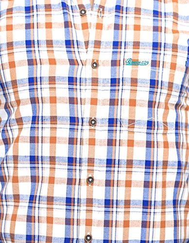 Image of BASICS 100% Cotton Checked Shirt for Men | Slim Fit | Everyday Smart Casual Wear | Full Sleeve